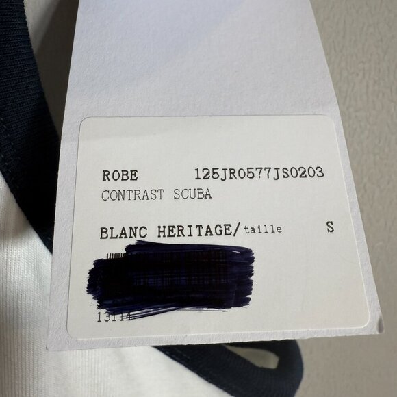 Courreges Paris Embroidered Cotton-Jersey Mini Dress Women's Small White NWT - Picture 9 of 14